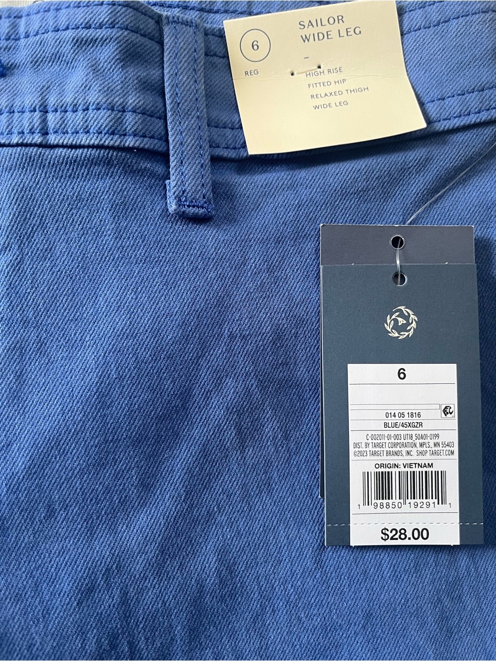 [NWT]  UNIVERSAL THREAD GOODS CO. Sailor Wide Leg High Rise Denim - Picture 6 of 9